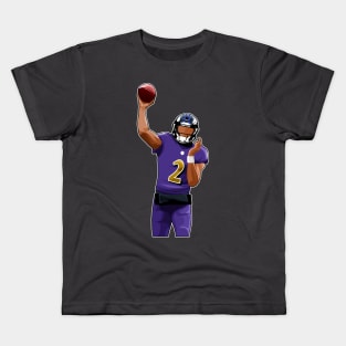 Tyler Huntley #2 Throw The Ball Kids T-Shirt